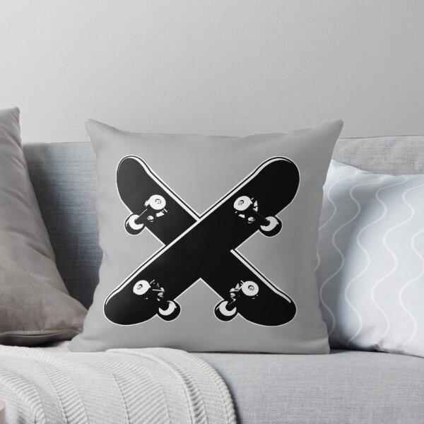 Skate X Throw Pillow