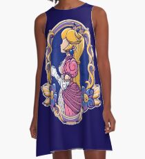 Vestido acampanado Melocotón