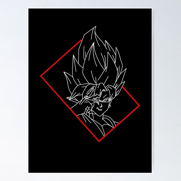 Dragon Ball Super Poster Goku Black SuperSJ Rose 12inx18in Free