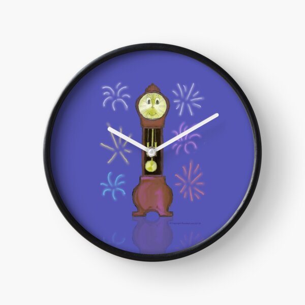 New Year Grandfather Clock Clock