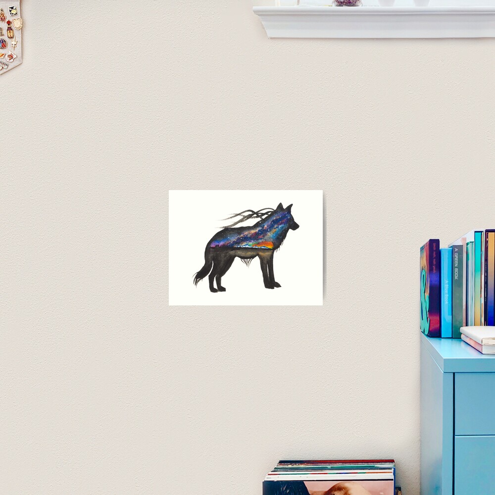 Alaskan Sunset Wolf Art Print