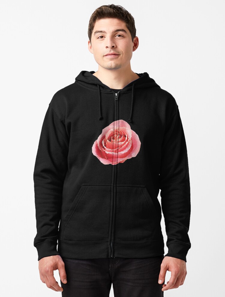 rose print hoodie mens