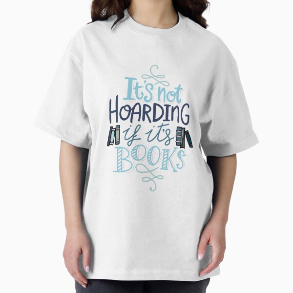 Vista previa del artículo con la obra «Hoarding Books Blue - Book Nerd», diseñado y vendido por Kit Cronk.