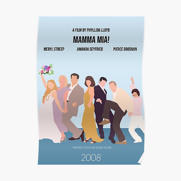 Mamma Mia! Minimalist Movie Poster Poster