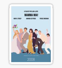 Mamma Mia! Minimal Movie Poster Sticker