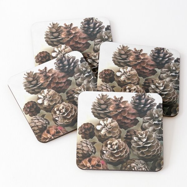 Item preview, Pine Cones Organic Christmas Ornaments Art designed and sold by taiche.