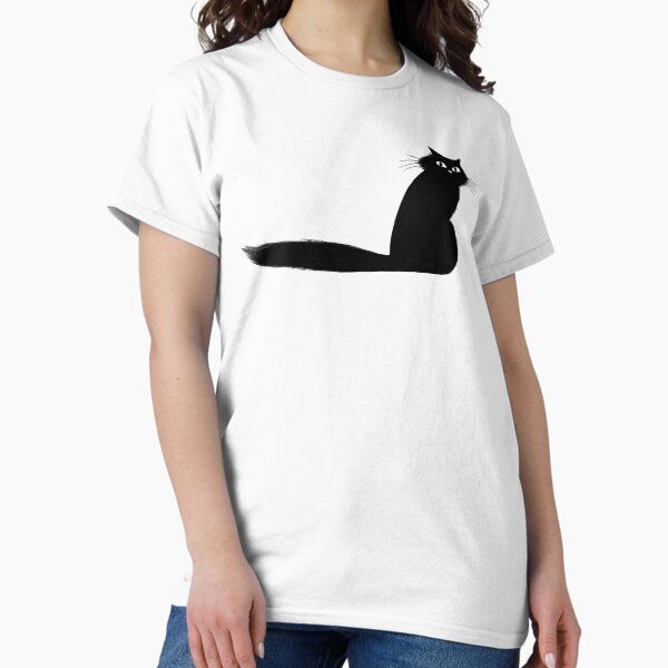 Item preview, Black Kitty Cat with Long Fluffy Tail designed and sold by Jenn Inashvili.