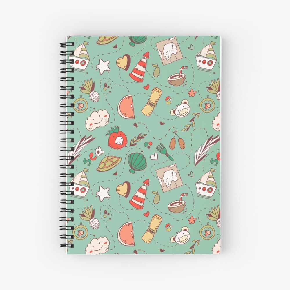 Adventure pattern Spiral Notebook