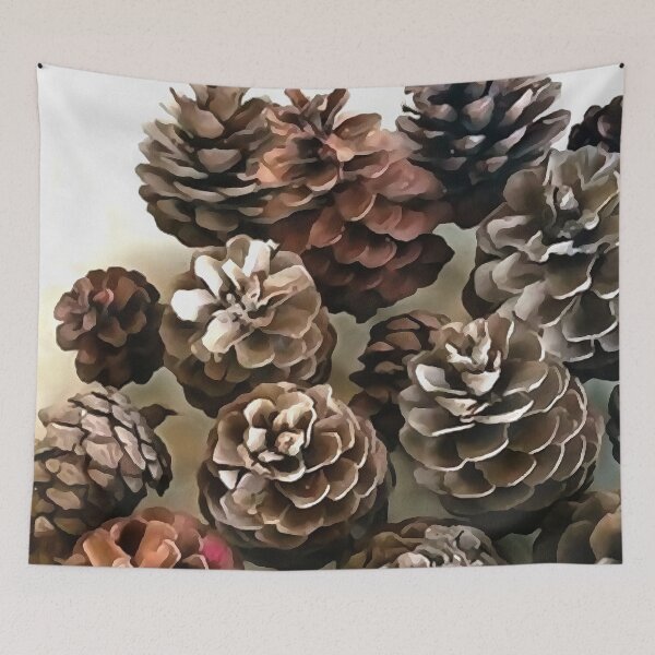 Item preview, Pine Cones Organic Christmas Ornaments Art designed and sold by taiche.