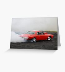 Burning rubber - Monaro style. Greeting Card