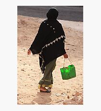 Zagora (Morocco) - woman with bucket Photographic Print