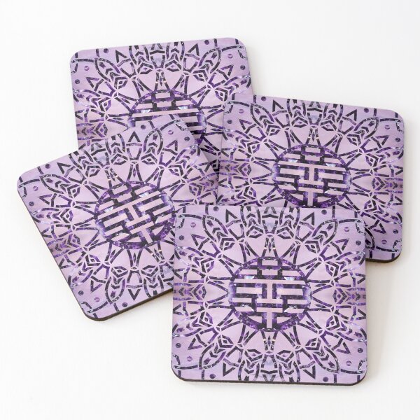 Item preview, Double Happiness Symbol Amethyst and Marble designed and sold by Nartissima.