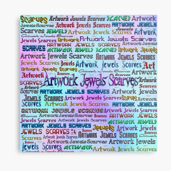 Surrealpete Art Scarves Jewels Metal Print