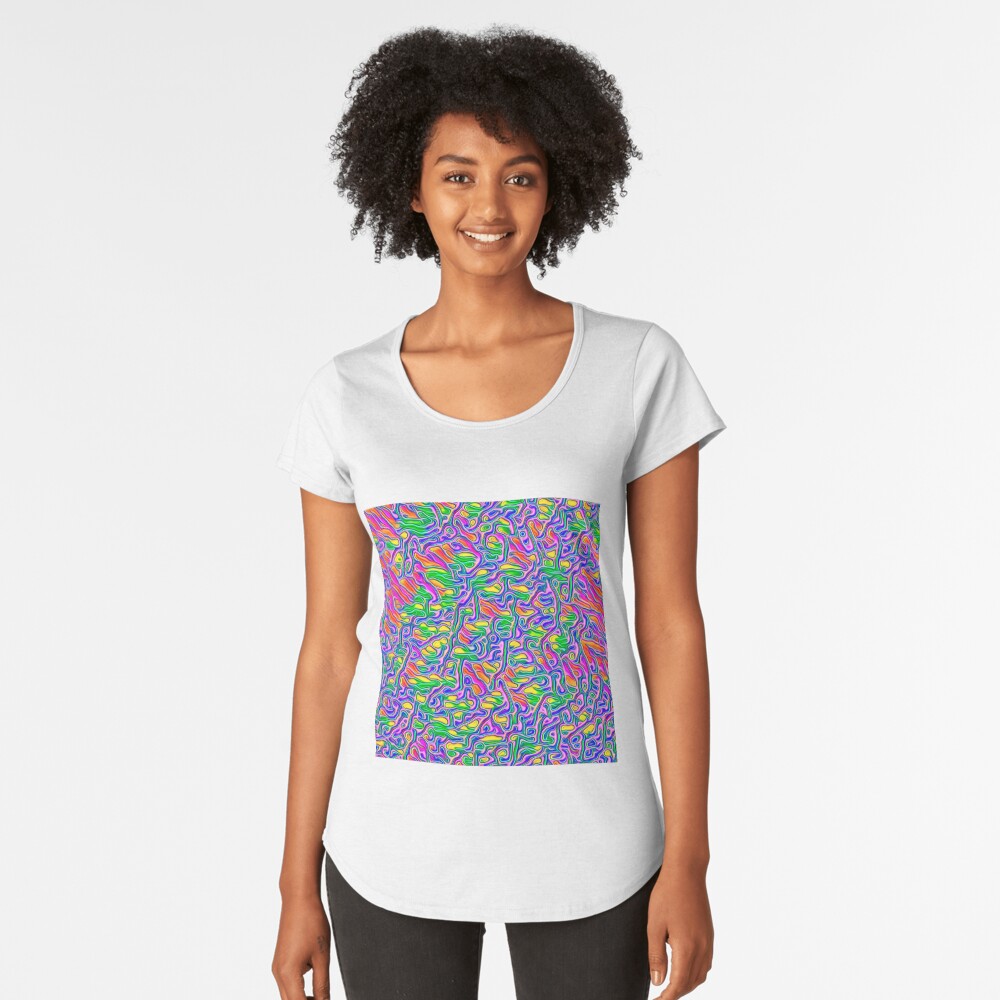 Abstract flowers Premium Scoop T-Shirt