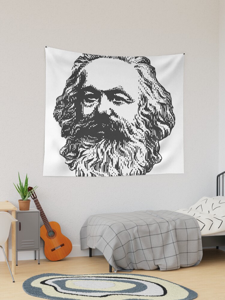 Tela decorativa «Karl Marx retrato comunismo padre» de Chocodole | Redbubble