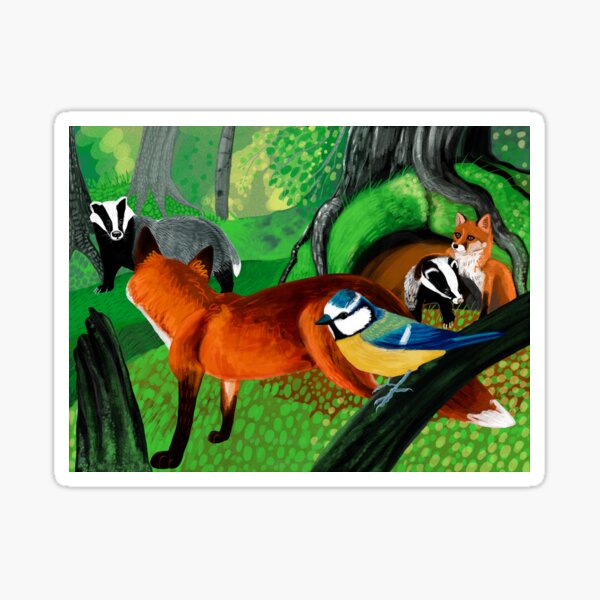 Item preview, Of foxes and badgers designed and sold by belettelepink.