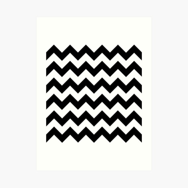 Black and White Chevron Art Print