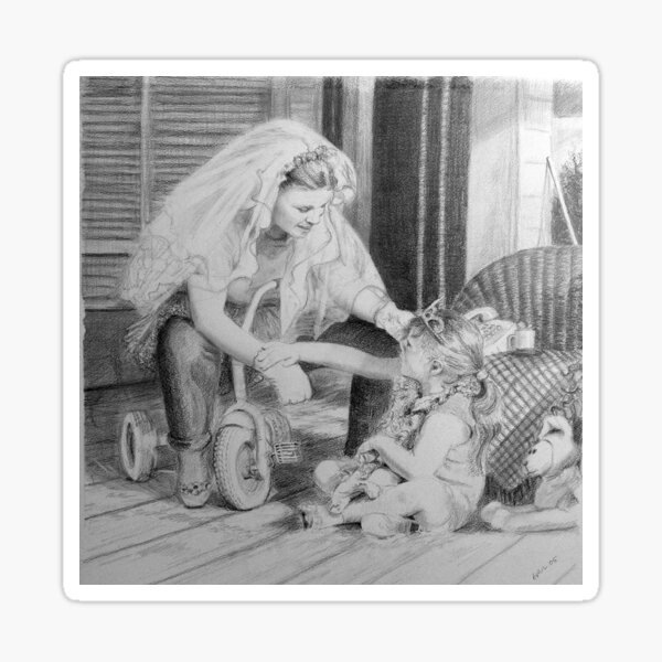 Item preview, Dress Up - Drawing by Avril Thomas - Adelaide / South Australia Artist designed and sold by AvrilThomasart.