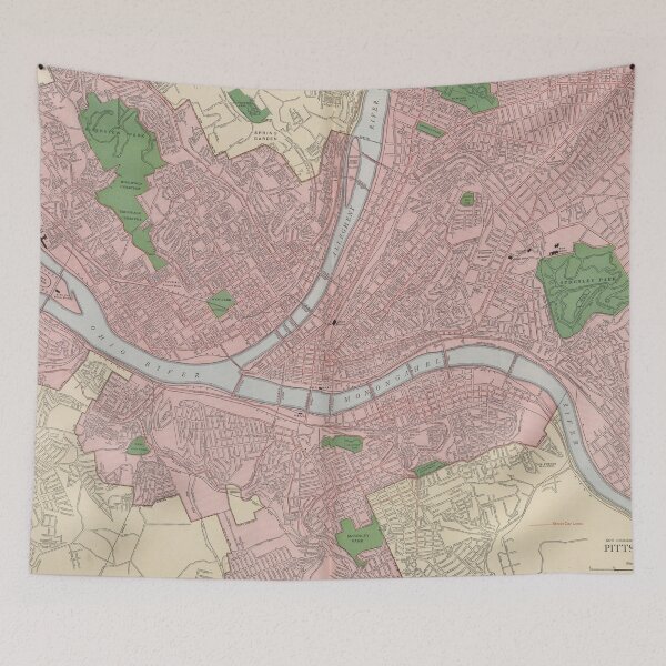 Item preview, Vintage Map of Pittsburgh Pennsylvania (1912) designed and sold by BravuraMedia.