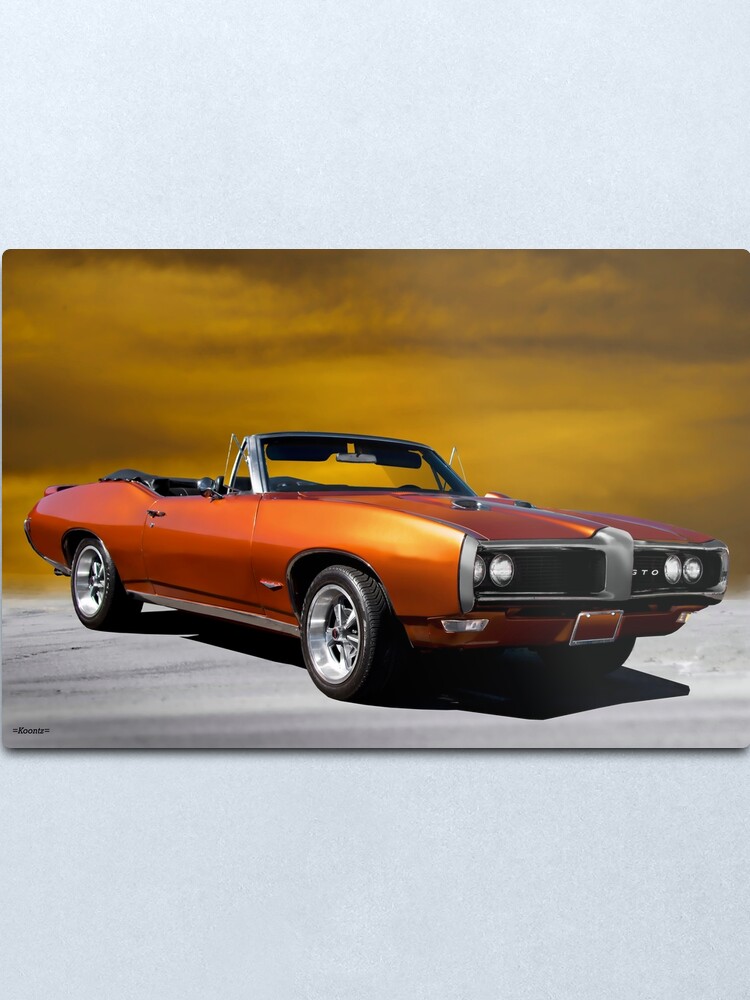 1973 pontiac gto convertible metal print by davekoontz redbubble redbubble