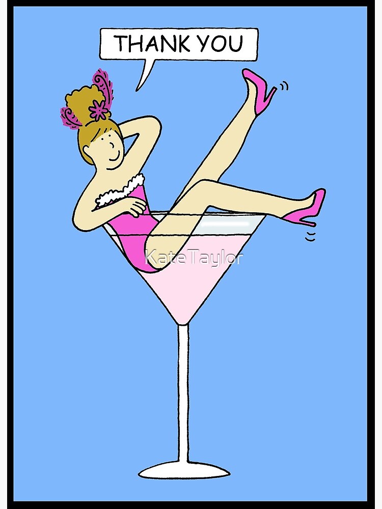 Burlesque Dancers Martini Glass
