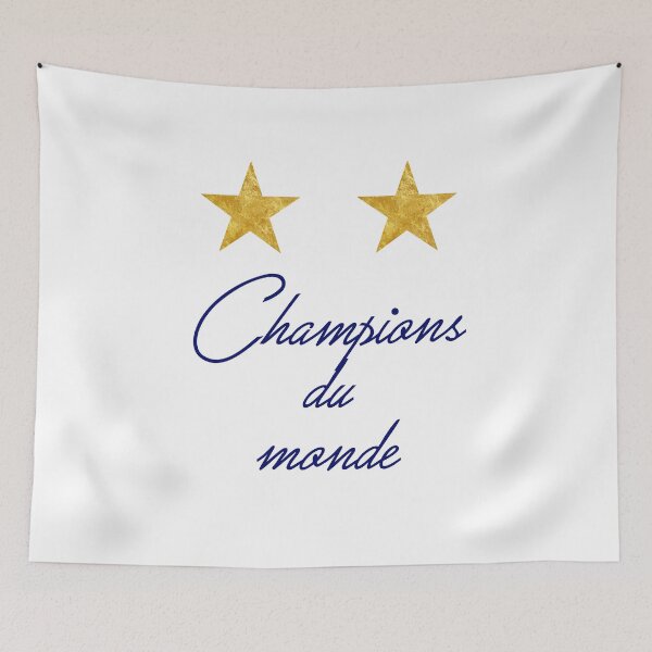 Item preview, WORLD CHAMPIONS 2 STARS BLUE designed and sold by FrenchFactory.