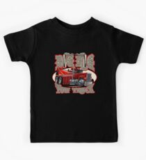 Cartoon big rig tow truck with vintage lettering poster Kids Tee