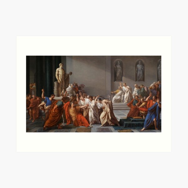 Et tu, Brute? Even you, Brutus? Death of Caesar by Vincenzo Camuccini #DeathofCaesar #Death #Caesar #VincenzoCamuccini #EtTuBrute #EvenYouBrutus Art Print