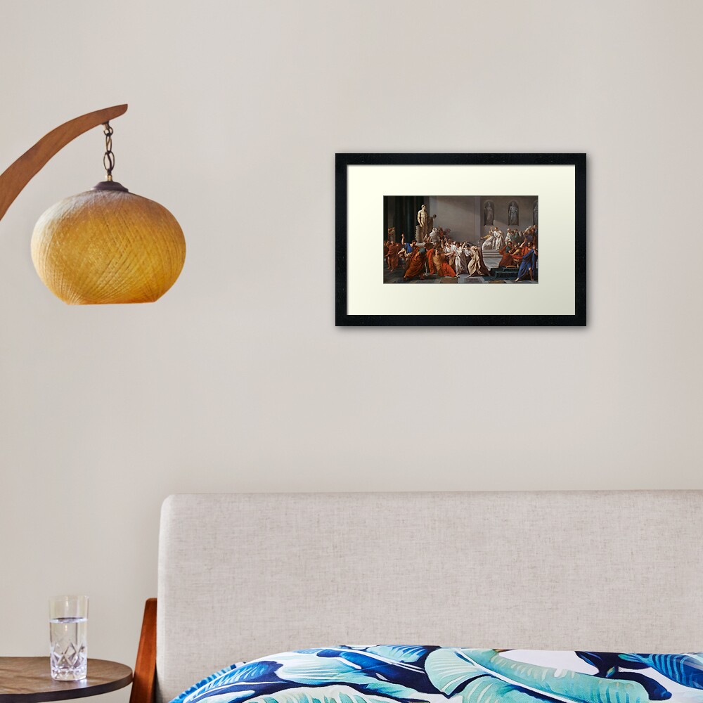 Et tu, Brute? Even you, Brutus? Death of Caesar by Vincenzo Camuccini #DeathofCaesar #Death #Caesar #VincenzoCamuccini #EtTuBrute #EvenYouBrutus Framed Art Print