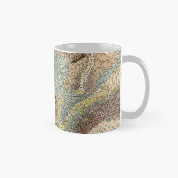 Item preview, Vintage Geology Map of France (1892) designed and sold by BravuraMedia.