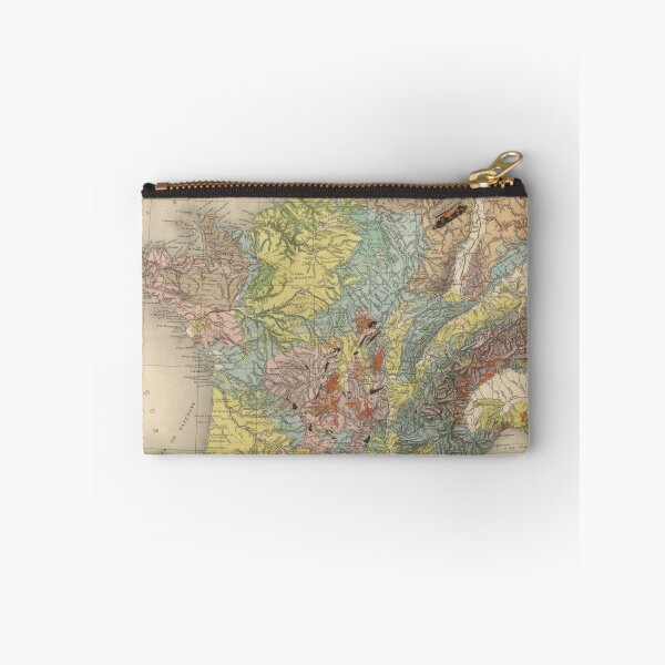Item preview, Vintage Geology Map of France (1892) designed and sold by BravuraMedia.