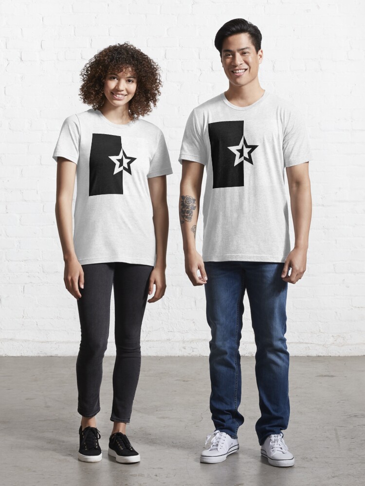 Half Black Half White Star T Shirt By Eleveneleven Redbubble
