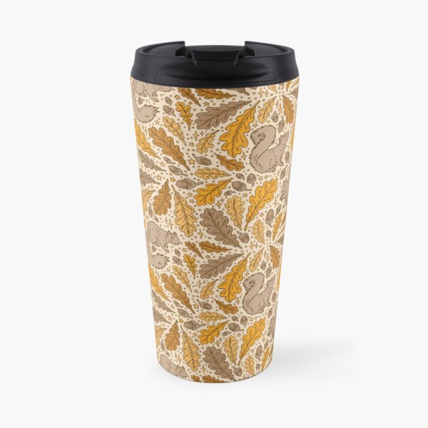 Oak & Squirrels | Animal Nature Pattern Travel Mug