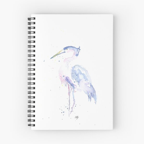 Aperçu de l'œuvre Watercolor Heron créée et vendue par MABArtStudio.