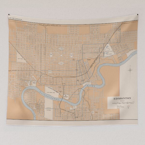 Item preview, Vintage Map of Edmonton Canada (1915) designed and sold by BravuraMedia.