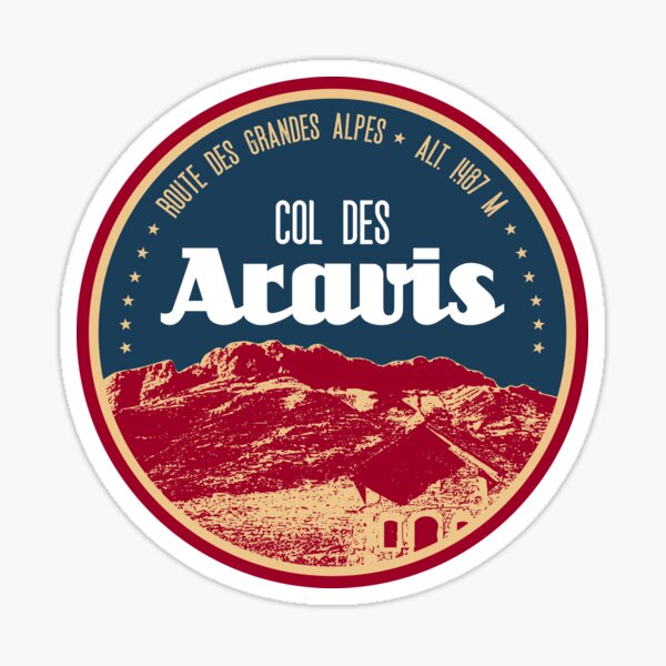 Item preview, Col Des Aravis T-Shirt + Sticker - Route des Grandes Alpes designed and sold by ROADTROOPER.