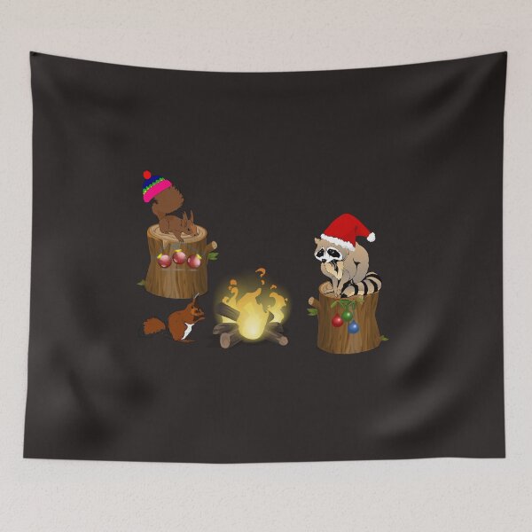 Item preview, Forest animals Christmas by the fire designed and sold by DAscroft.