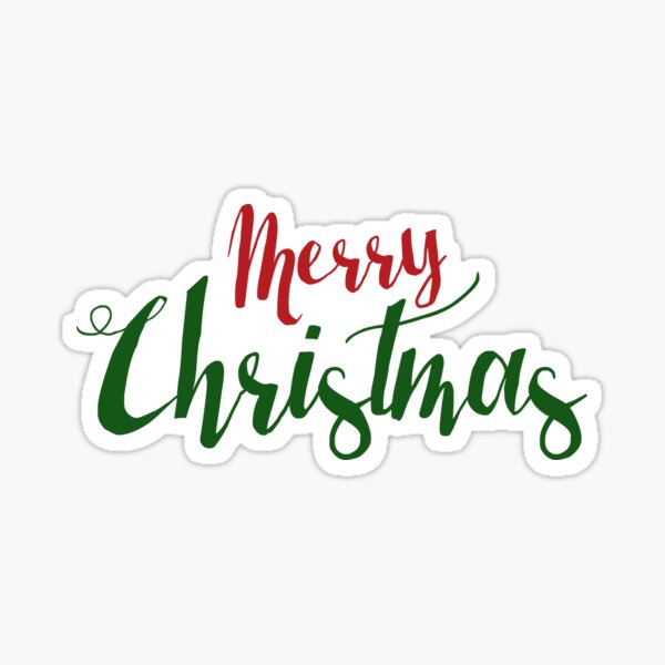 Merry Christmas Sticker for Sale by BubbSnugg LC