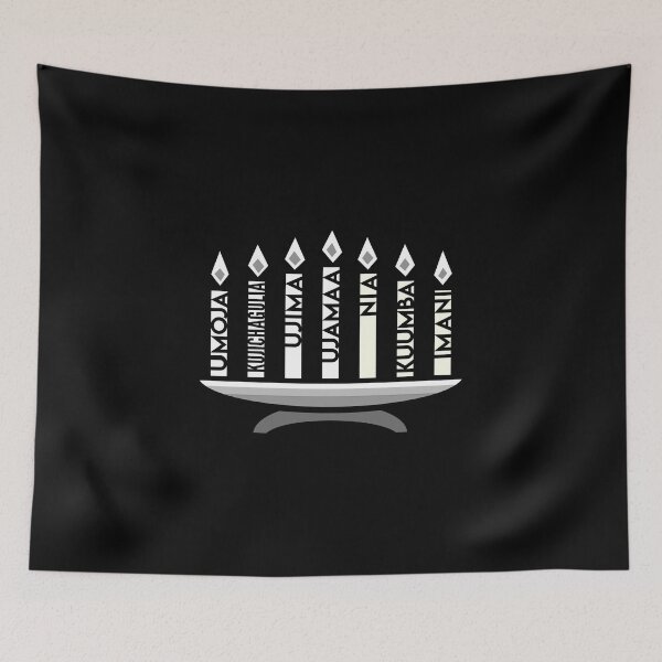 Item preview, Festive Kwanzaa Candles Holiday (white) designed and sold by Elvin Dantes.