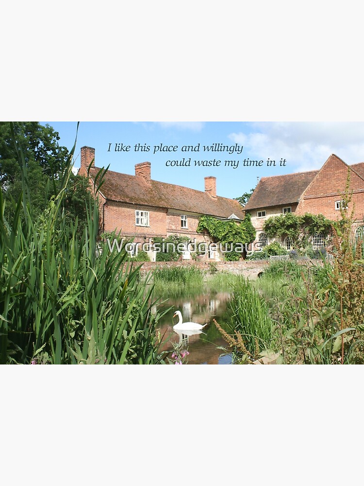 Carte De Vœux Scene De Campagne Anglaise A Flatford Mill Avec Citation De Shakespeare Par Wordsinedgeways Redbubble