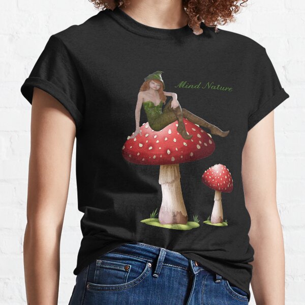 Elf with mushrooms Mind Nature Classic T-Shirt