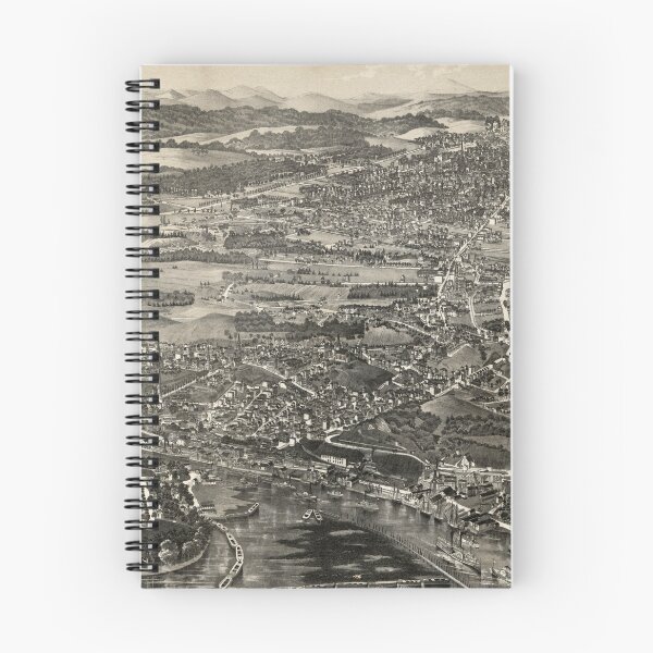 Item preview, Vintage Pictorial Map of Kingston NY (1875) designed and sold by BravuraMedia.