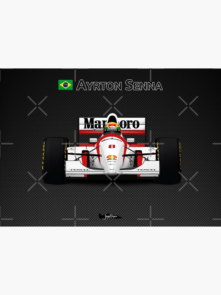 McLaren MP4/8 - Ayrton Senna with Carbon background
