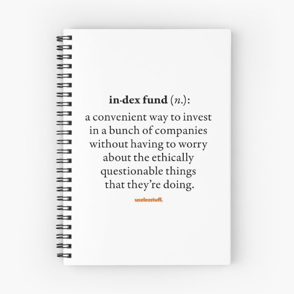 Item preview, 16673-01-BLT – Uselesstuff® Dictionary – Index Fund – Ethical (Black) designed and sold by Uselesstuff.