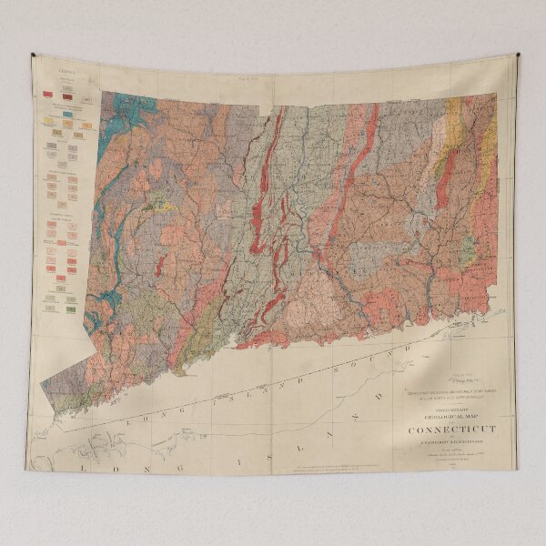 Item preview, Vintage Connecticut Geology Map (1906) designed and sold by BravuraMedia.