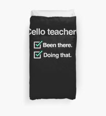 Cello Teacher Gift / Cello Lessons Instructor Duvet Cover