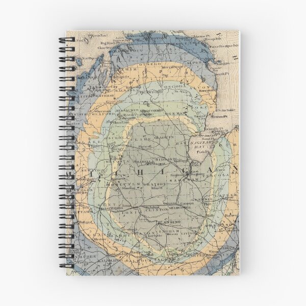 Item preview, Vintage Michigan Geology Map (1873) designed and sold by BravuraMedia.