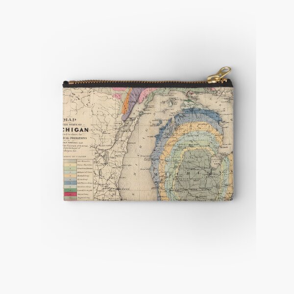 Item preview, Vintage Michigan Geology Map (1873) designed and sold by BravuraMedia.