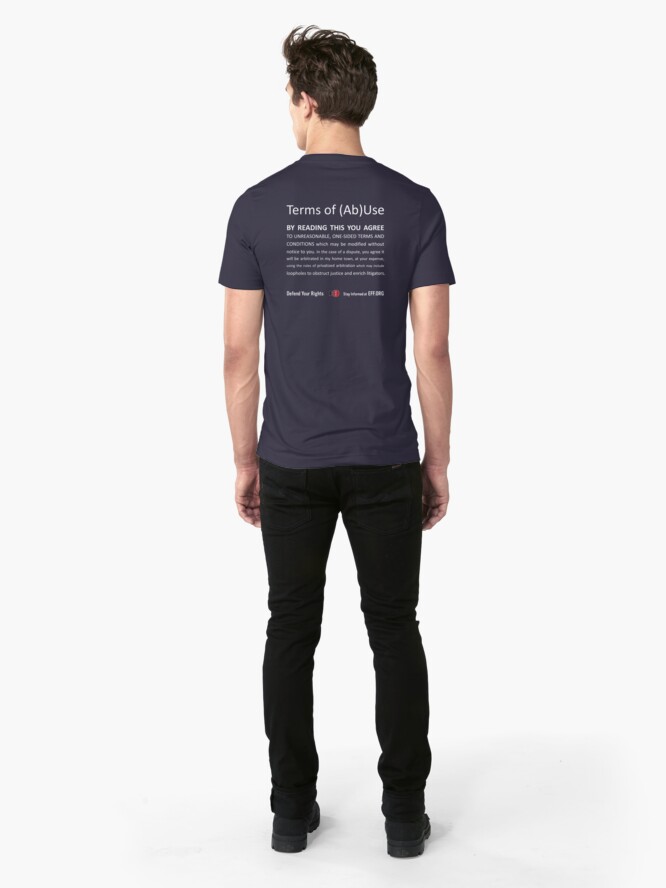 Alternate view of Terms of (Ab)Use - white Slim Fit T-Shirt
