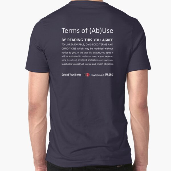Terms of (Ab)Use - white Slim Fit T-Shirt